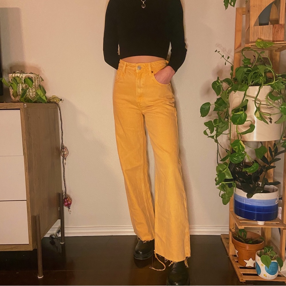 Summer orange Zara jeans